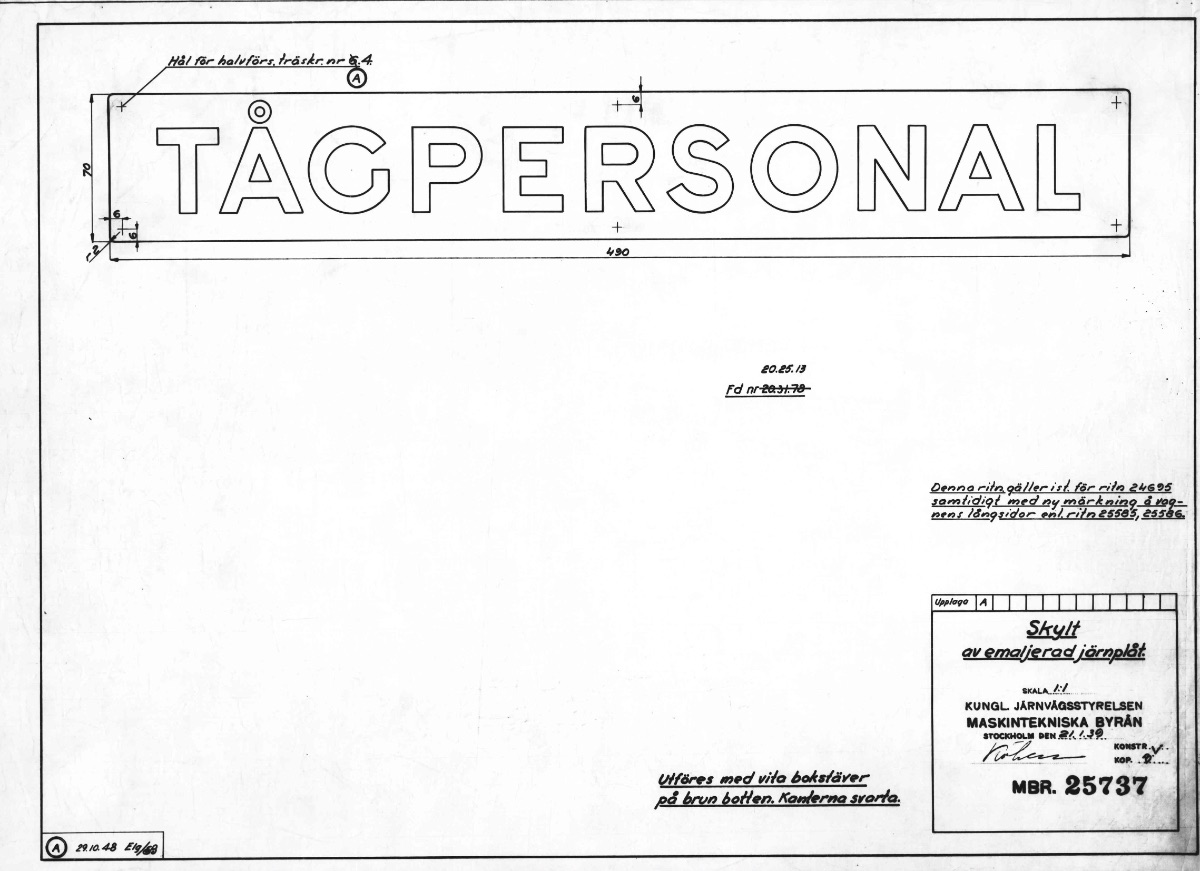 Mbr 25737 skylt TÅGPERSONAL 1939.jpg